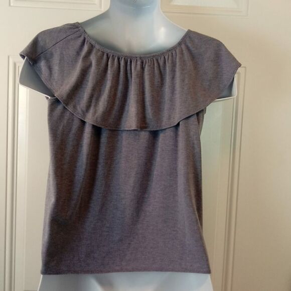 (3/$20) Old Navy heathered blue blouse - Picture 6 of 7